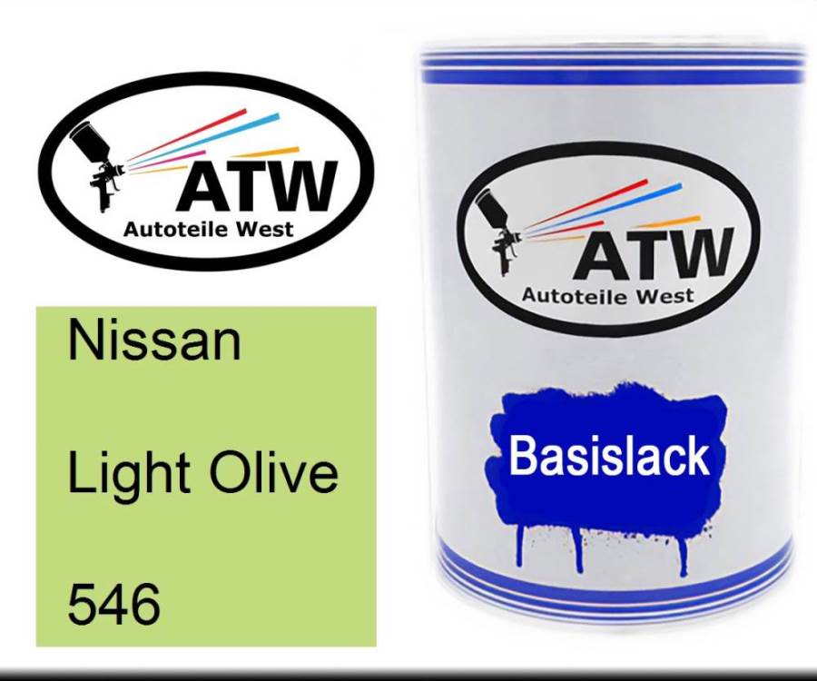 Nissan, Light Olive, 546: 500ml Lackdose, von ATW Autoteile West.